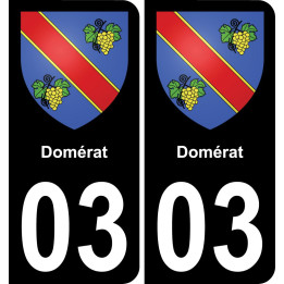 03 Domérat placa etiqueta de registro de la ciudad