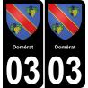 03 Domérat-aufkleber plakette ez stadt