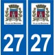 27 Brionne logo adesivo piastra adesivi città