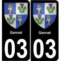 03 Gannat-aufkleber plakette ez stadt