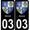 03 Gannat-aufkleber plakette ez stadt