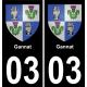 03 Gannat sticker plate registration city