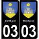 64 Pau autocollant sticker plaque immatriculation auto ville