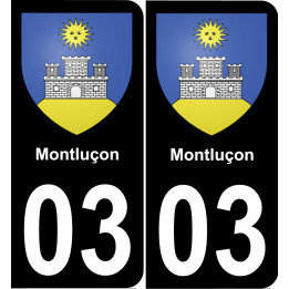 03 Montluçon placa etiqueta de registro de la ciudad
