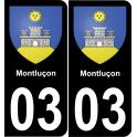 03 Montluçon-aufkleber plakette ez stadt