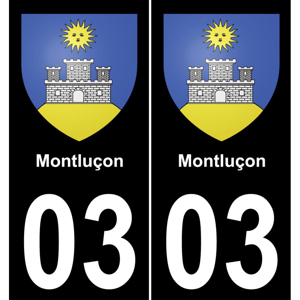 03 Montluçon sticker plate registration city