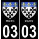 03 Moulins adesivo piastra di registrazione city