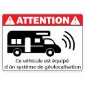 Alarme camping-car Attention système géolocalisation GPS autocollant voiture auto sticker logo598