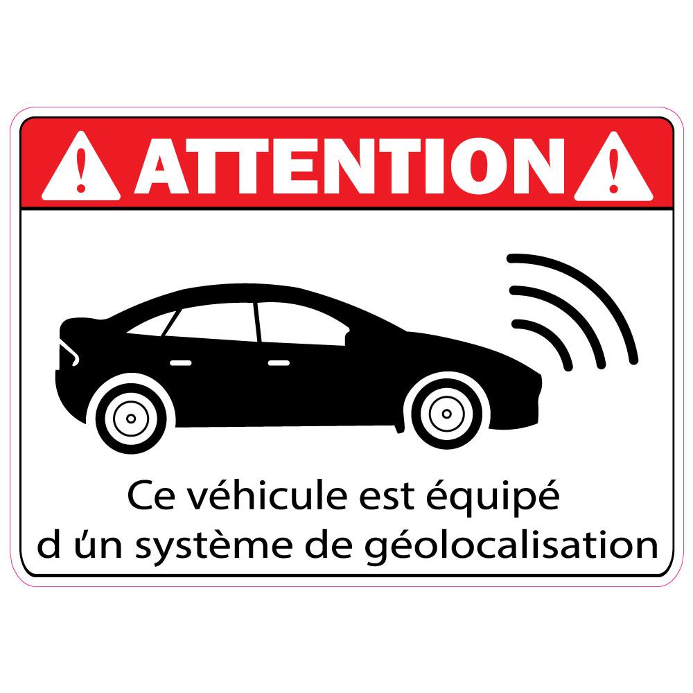 Alarme voiture attention système géolocalisation GPS auto autocollant sticker logo168
