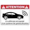 Alarme voiture attention système géolocalisation GPS auto autocollant sticker logo168