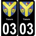 03 Yzeure adesivo piastra di registrazione city