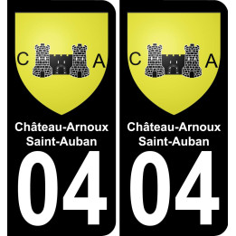 04 Château-Arnoux-Saint-Auban autocollant sticker plaque immatriculation auto ville