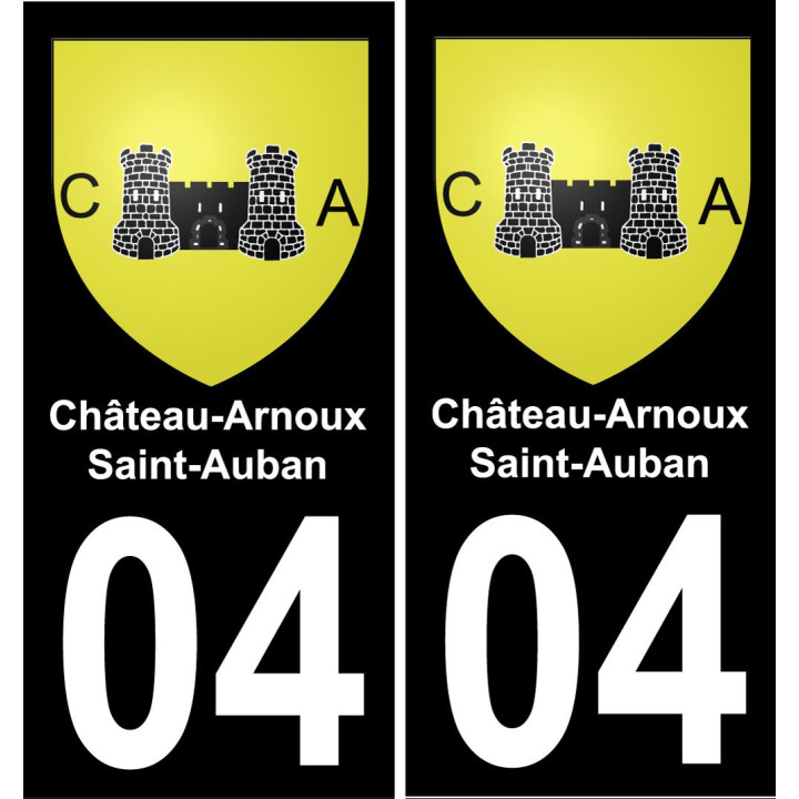 04 Château-Arnoux-Saint-Auban sticker plate registration city