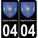 04 Digne-les-Bains sticker plate registration city