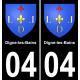 04 Digne-les-Bains adesivo piastra di registrazione city