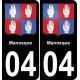 64 Pau autocollant sticker plaque immatriculation auto ville