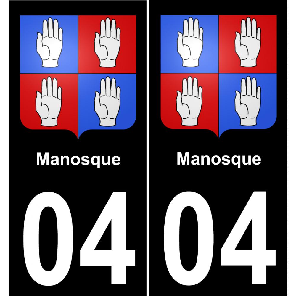 04 Manosque sticker plate registration city