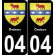 64 Pau autocollant sticker plaque immatriculation auto ville