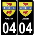 04 Oraison sticker plate registration city