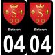 04 Sisteron adesivo piastra di registrazione city