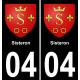 64 Pau autocollant sticker plaque immatriculation auto ville
