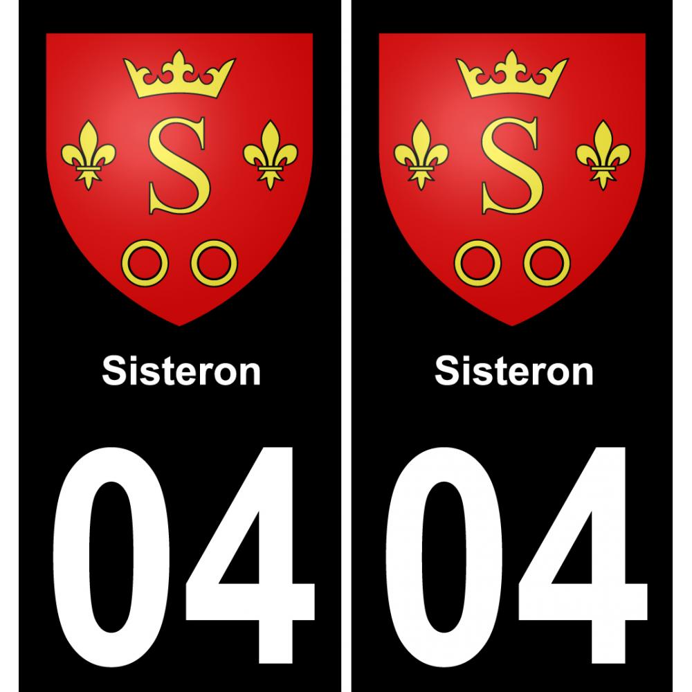 04 Sisteron placa etiqueta de registro de la ciudad