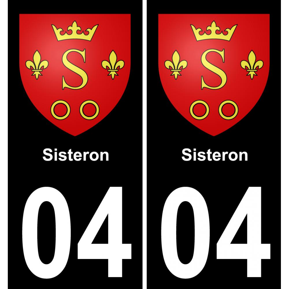 04 Sisteron sticker plate registration city