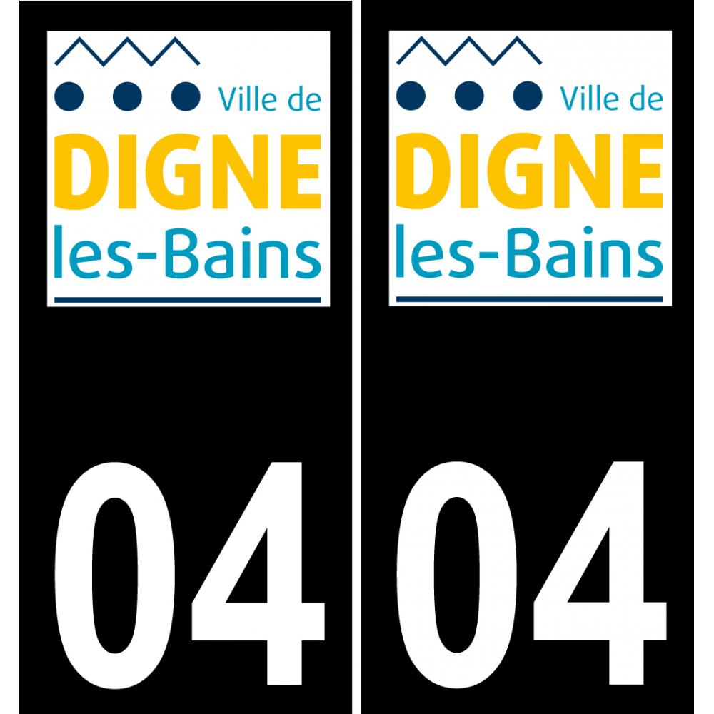 04 Digne-les-Bains logo sticker plate registration city