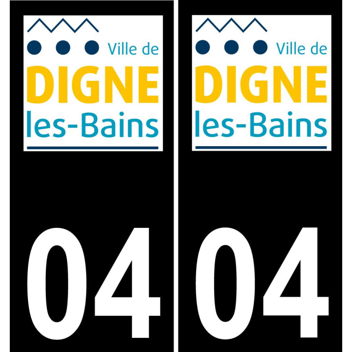 04 Digne-les-Bains logo autocollant plaque immatriculation auto ville sticker