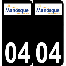 04 Manosque logo autocollant plaque immatriculation auto ville sticker