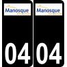 04 Manosque logo adesivo piastra di registrazione city