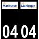 04 Manosque-logo aufkleber plakette ez stadt