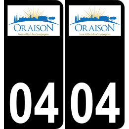 04 Oraison logotipo de la etiqueta engomada de la placa de registro de la ciudad