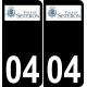 04 Sisteron logo autocollant plaque immatriculation auto ville sticker
