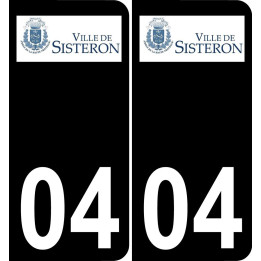 04 Sisteron-logo aufkleber plakette ez stadt