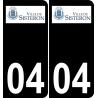 04 Sisteron logo adesivo piastra di registrazione city