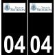 04 Sisteron logotipo de la etiqueta engomada de la placa de registro de la ciudad