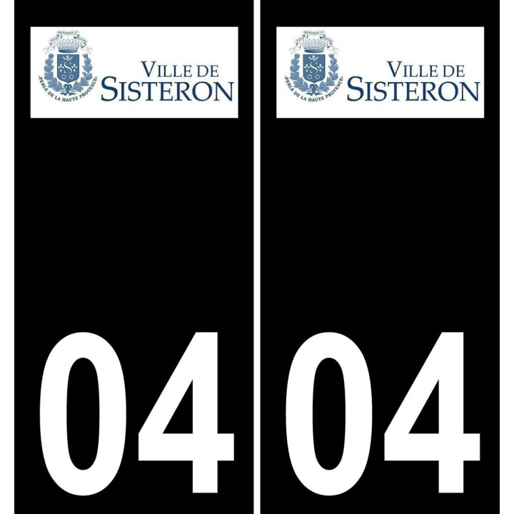 04 Sisteron-logo aufkleber plakette ez stadt