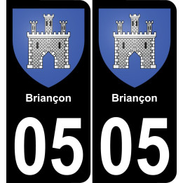 05 Briançon placa etiqueta de registro de la ciudad