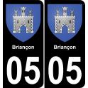 05 Briançon-aufkleber plakette ez stadt
