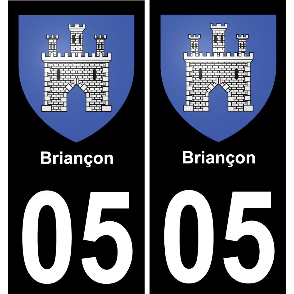 05 Briançon placa etiqueta de registro de la ciudad