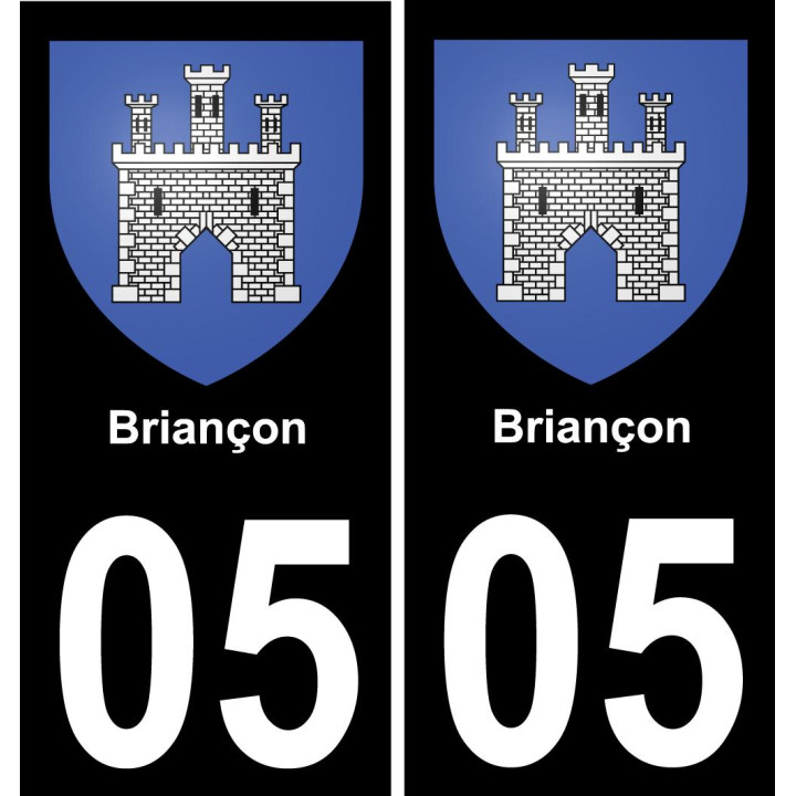 05 Briançon autocollant sticker plaque immatriculation auto ville