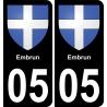 05 Embrun-aufkleber plakette ez stadt