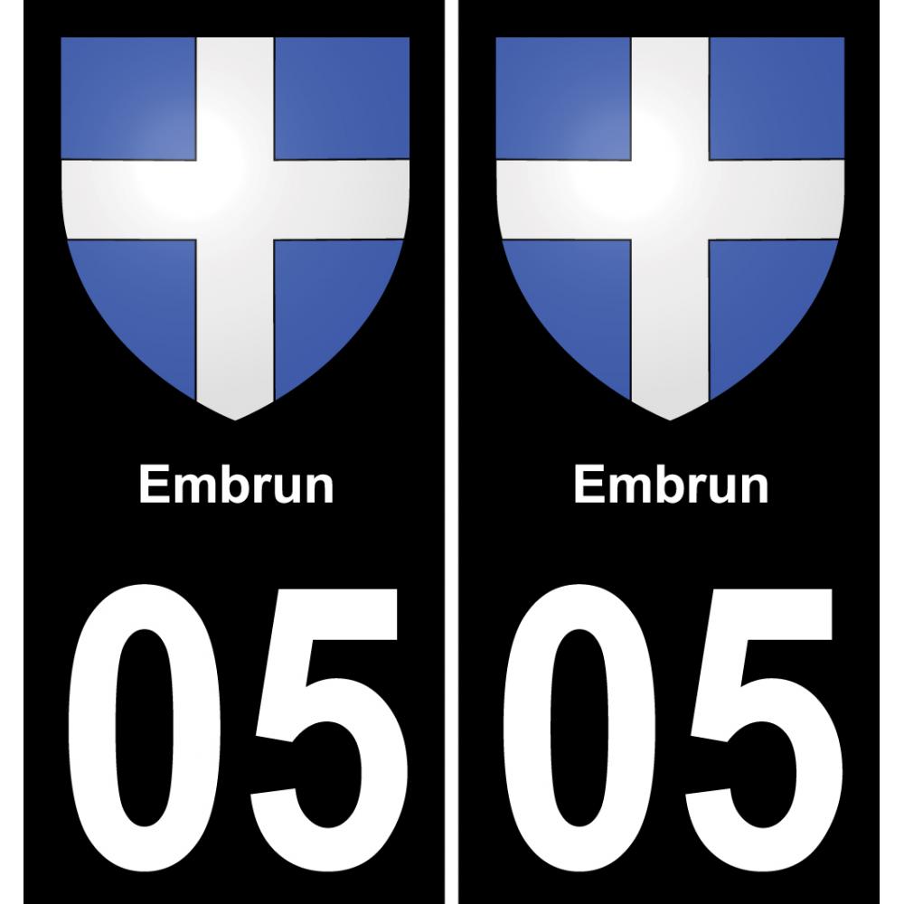 05 Embrun sticker plate registration city