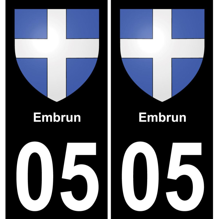 05 Embrun autocollant sticker plaque immatriculation auto ville