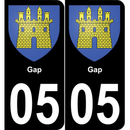 05 Gap autocollant sticker plaque immatriculation auto ville