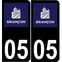 05 Briançon-logo aufkleber plakette ez stadt