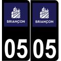 05 Briançon logo sticker plate registration city