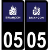 05 Briançon logo adesivo piastra di registrazione city