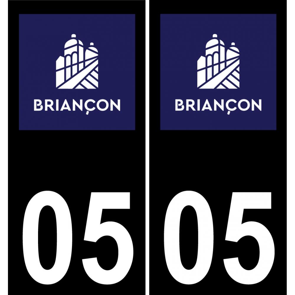 05 Briançon logo autocollant plaque immatriculation auto ville sticker
